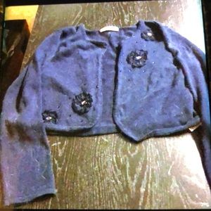 MOVING SALE❤️ NO HAGGLING AMERICAN PRINCESS XL NAVY LITTLE GIRL OPEN FRONT SHRUG